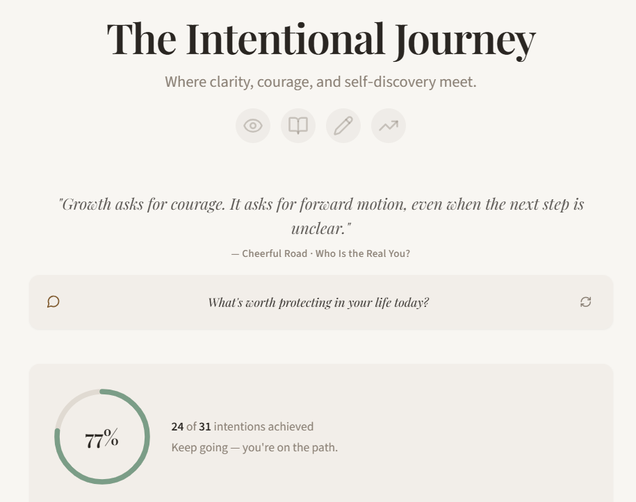 Intentional Journey Companion App