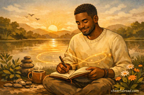 Man journaling
